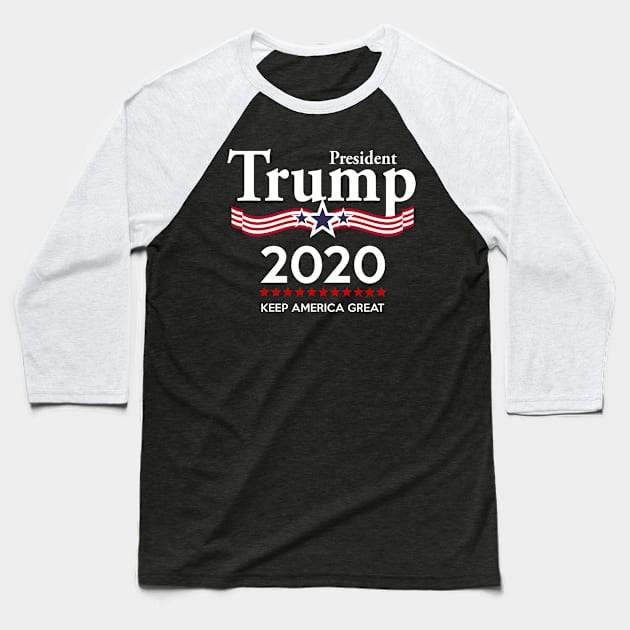 Trump 2020 Baseball T-Shirt by mintipap